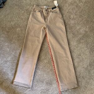 Abercrombie & Fitch HR 90s Relaxed Jeans | Curve Love | 30 XLong | NWT | Taupe